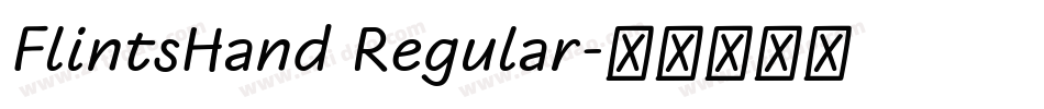 FlintsHand Regular字体转换